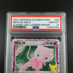 PSA 10 Mew ex 88 Pokemon Celebrations Classic Collection Holo Graded Card - Image 2