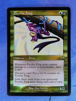 1x FOIL RETRO Psychic Frog, NM, Modern Horizons 3 (MH3), Magic the Gathering MtG - Image 1