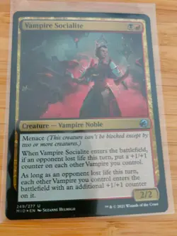 MTG Vampire Socialite (FOIL) 249 Innistrad: Midnight Hunt M/NM Free UK P&P - Image 1