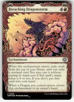 BREACHING DRAGONSTORM (SHOWCASE) #299 MTG TARKIR: DRAGONSTORM UNCOMMON FOIL - Image 1