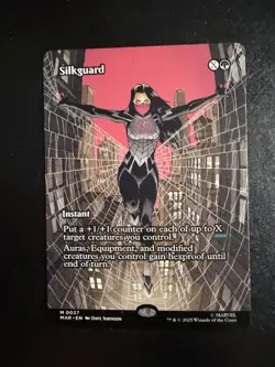 MTG - NM - Silkguard - Borderless - Spider Man - Image 1