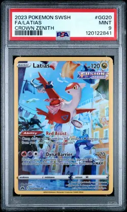 Pokemon Latias Crown Zenith GG20/GG70 Ultra Rare Full Art Holo PSA 9 2023 - Image 1
