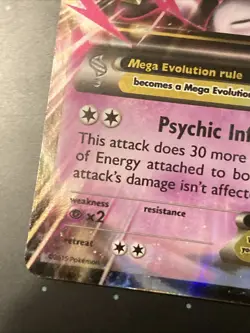 Pokemon M Mewtwo EX 64/162 BREAKThrough Ultra Rare Holo LP - Image 4