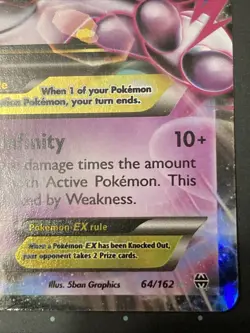 Pokemon M Mewtwo EX 64/162 BREAKThrough Ultra Rare Holo LP - Image 5