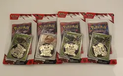4 Pokemon Destined Rivals Blister Pack With Coin And Eevee/Zarude Promo! - Image 1