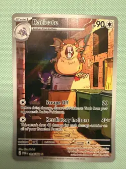 Pokemon TCG Raticate 099/088 Illustration Holo Stage 1 HP 90 POR - Image 1