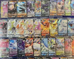 Pokemon 130 Card Collection + Binder Lot - Full Art, V, VMAX, Vstar, GX See Pics - Image 2