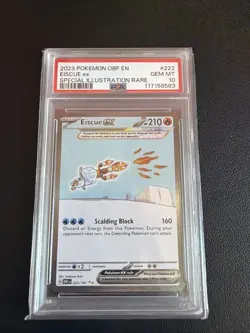 2023 Pokemon Scarlet & Violet Obsidian Flames Eiscue ex #222/197 PSA 10 GEM MINT - Image 1