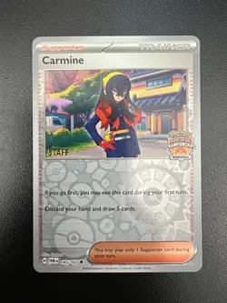 Pokemon Carmine 145/167 Regional Championships STAFF Promo NM!! - Image 1