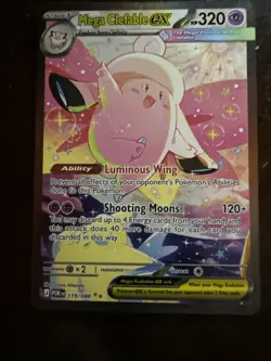 Pokemon Perfect Order Mega Clefable EX 119/088 Ultra Rare Pack Fresh Near Mint - Image 1