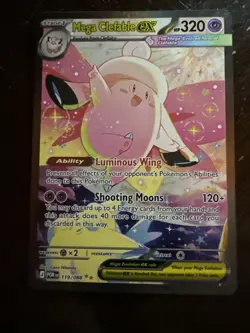 Pokemon Perfect Order Mega Clefable EX 119/088 Ultra Rare Pack Fresh Near Mint - Image 2