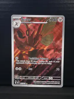 Pokemon TCG Scizor 205/197 Sv03: Obsidian Flames Holo Illustration Rare NM C - Image 1