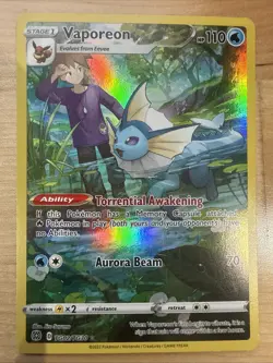 Pokemon Vaporeon TG02/TG30 Brilliant Stars Trainer Gallery Ultra Rare Holo NM - Image 1
