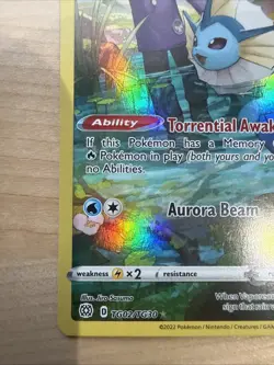 Pokemon Vaporeon TG02/TG30 Brilliant Stars Trainer Gallery Ultra Rare Holo NM - Image 5