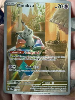 Pokemon TCG - Mimikyu SVP 075 Scarlet & Violet Black Star Promo Paldean Fates NM - Image 1