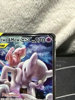 DAMAGED Pokemon Mewtwo and Mew GX SM191 Promo Tag Team 2019 Sun & Moon - Image 4