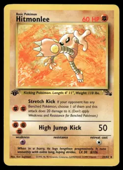 Hitmonlee 22/62 1st Edition Fossil Rare NM EBAY LIVE MONDAY - Image 1