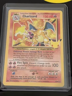 Pokemon TCG Charizard Holo Celebrations 25th Anniversary 4/102 Base Set Art NM - Image 4