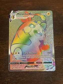 Morpeko VMAX Rainbow Secret Rare 204/202 Sword & Shield Pokemon TCG - Image 1