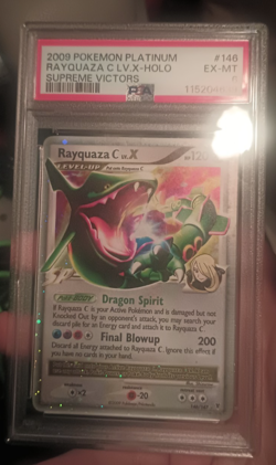Pokemon Diamond & Pearl Rayquaza C LV.X DP47 Black Star Promo Holo PSA 6 - Image 1
