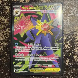 Pokemon Mega Starmie EX 102/088 POR Full Art Ultra Rare Holo. Near Mint - Image 1