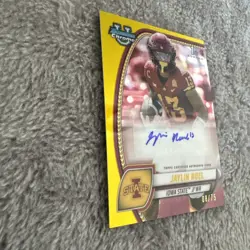 JAYLIN NOEL 2024 1st Bowman Chrome U Yellow Refractor Auto /75 Rookie RC #PA-JNO - Image 4