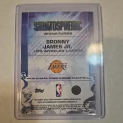 2025-26 Topps Chrome Bronny James Jr /75 Stratospheric Auto Purple Refractor 🏆 - Image 2