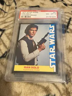 Star Wars Wonder Bread "HAN SOLO #4" card PSA 8 NM-MT 1977 Vintage Harrison Ford - Image 1