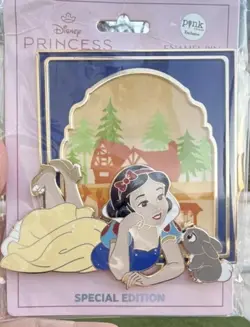 Disney PALM Fairytale Realms Snow White Pin SE 200 Pink A La Mode Jumbo 5” - Image 1