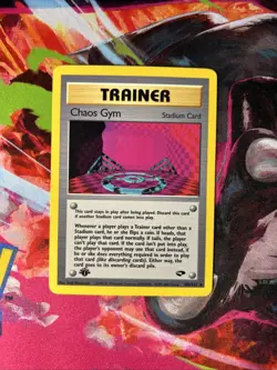 Chaos Gym 102/132 1ST EDITION Pokemon Card WOTC Gym Challenge Rare - Image 1