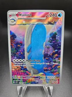 Wailord 162/159 Sv09: Journey Together Illustration Rare Pokemon Card TCG NM - Image 1