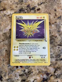 Pokemon TCG Zapdos Fossil 15/62 Holo Card Rare - Image 2
