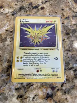 Pokemon TCG Zapdos Fossil 15/62 Holo Card Rare - Image 3