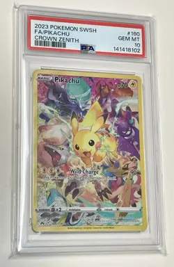 Pokemon Pikachu TCG Crown Zenith Secret Rare Card 160/159 PSA10 - Image 1