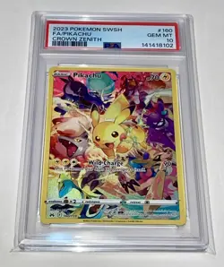 Pokemon Pikachu TCG Crown Zenith Secret Rare Card 160/159 PSA10 - Image 2