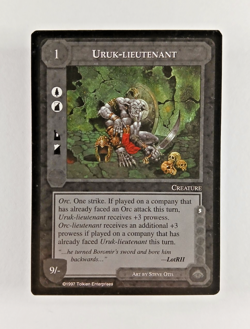 Uruk Lieutenant - Middle Earth CCG card (1997 ICE) MECCG The Lidless Eye LotR - Image 1
