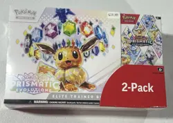 Pokemon TCG Prismatic Evolutions Costco 2 Pack ETB Booster Bundle Sealed Cards - Image 1