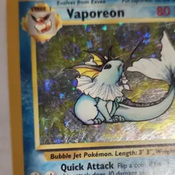 Pokemon TCG Vaporeon Holo Rare Card Jungle, 12/64 - Image 4