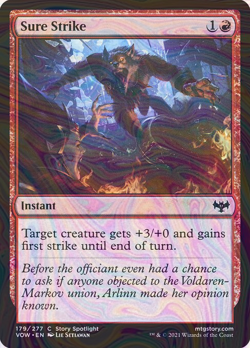 Foil Sure Strike - Innistrad: Crimson Vow | MTG Card - Image 1