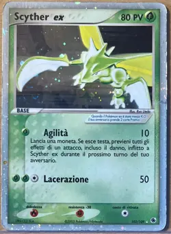 Pokemon Scyther EX 102/109 EX Series Ruby & Sapphire Holo Rare Card - Fair - Image 1