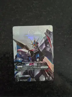 Freedom Gundam ST09-004 LR+ Gundam Card Game Alt Art - Image 1