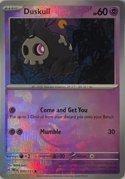 Duskull (Poke Ball Pattern) 035/131 Holo SV: Prismatic Evolutions Pokemon NM - Image 1