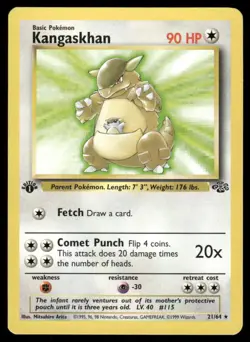 Kangaskhan 21/64 1st Edition Jungle Rare NM EBAY LIVE MONDAY - Image 1