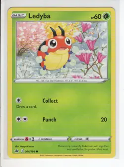 LEDYBA CHILLING REIGN SET POKEMON CARD 004/198 VG - Image 1