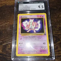 Mewtwo # 3 WB Movie WOTC Black Star PROMO Pokemon Card CGC 9.5 Mint+ 1999 - Image 1