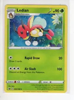 LEDIAN CHILLING REIGN SET POKEMON CARD 005/198 NM/M - Image 1