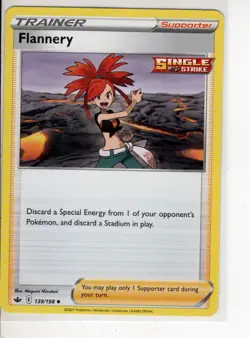 FLANNERY TRAINER CHILLING REIGN SET POKEMON CARD 139/198 NM/M - Image 1