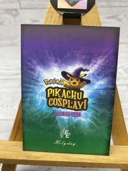 Pikachu as Cosplay Deadpool Wolverine Lazer Holo Non- Pokemon Fan Art Card - Image 4
