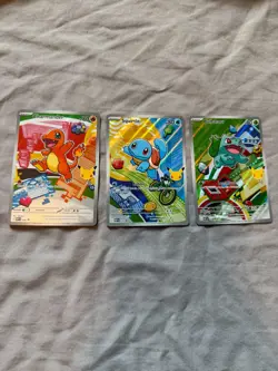 Pokemon First Partner Illustration Collection Series 1 Kanto Gen 1 Starters Set - Image 1