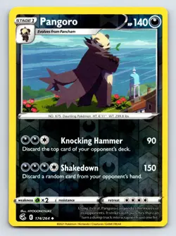 Pangoro 174/264 Uncommon Fusion Strike Pokemon Reverse Holo Lightly Played - Image 1